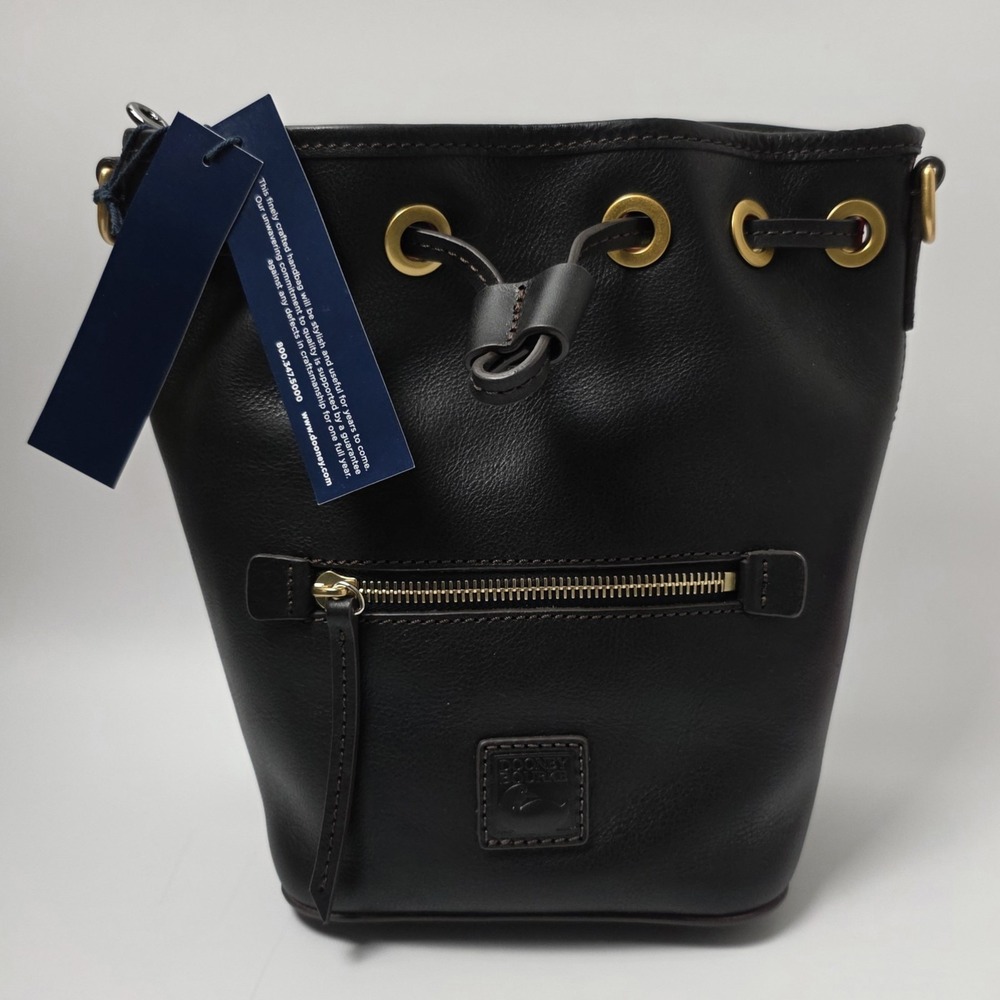 NEW Dooney & Bourke Florentine Small Drawstring Crossbody Bag Black 8L1931 #0764